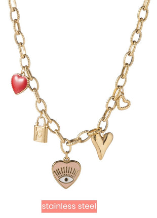 Lover Charms Necklace - 14K - Juwelen & mooimakers - Kettingen