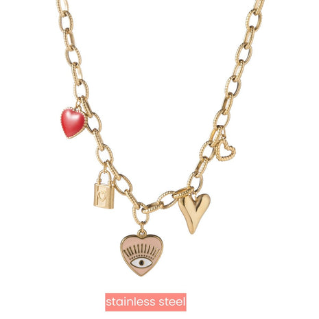 Lover Charms Necklace - 14K - Juwelen & mooimakers - Kettingen