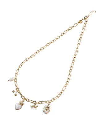 Ketting - Pearly Charms Necklace - 14K - gold - Modeaccessoires - Juwelen - Kettingen