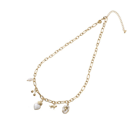 Ketting - Pearly Charms Necklace - 14K - gold - Modeaccessoires - Juwelen - Kettingen