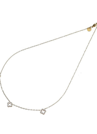 Pearly Clovers Necklace - 14K - Juwelen & mooimakers - Kettingen