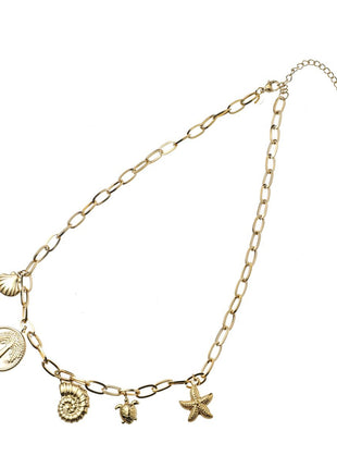 Ketting - Summer Charms Necklace - 14K - gold - Modeaccessoires - Juwelen - Kettingen