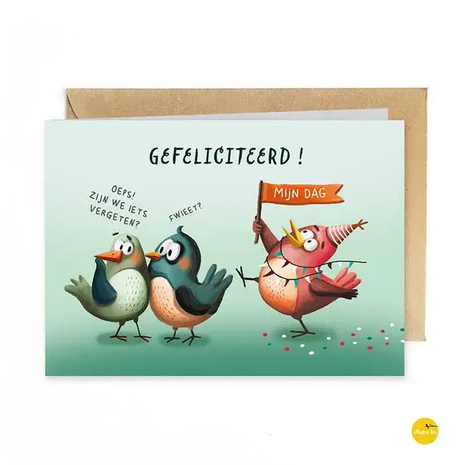 Wenskaart - Gefeliciteerd! Mijn dag. by Illustralies