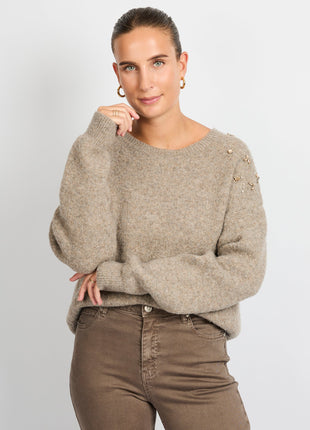 Kirsten knit pullover - 25WOC09 - Bronze - Kleding - Truien en cardigans