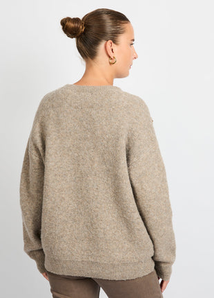 Kirsten knit pullover - 25WOC09 - Bronze - Kleding - Truien en cardigans
