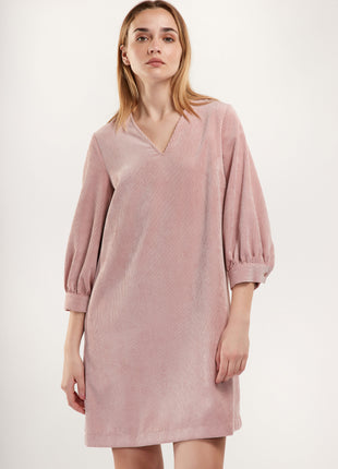 Kleed velour s1193kd-c - blush - Kleding - Kleedjes en jurken