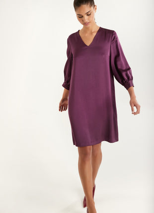 Kleed velour s1193kd-c - merlot - Kleding - Kleedjes en jurken