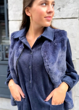 Kleedje - ribfluweel - Hannut B507 - (nav) - Kleding - Kleedjes en jurken