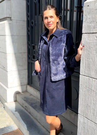 Kleedje - ribfluweel - Hannut B507 - (nav) - Kleding - Kleedjes en jurken