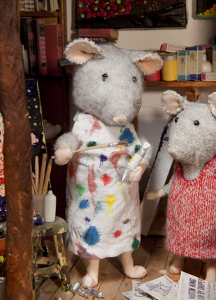 Knuffel Muis - De kunstenaar (12 cm) - Het Muizenhuis - Baby & Peuter - Muizenhuis - Muizen