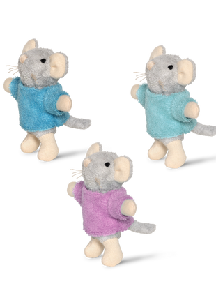 Knuffel Muizen De Drieling (8cm) - Het Muizenhuis - Baby & Peuter - Muizenhuis - Muizen