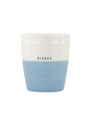Koffiemok - bisous - wit/lichtblauw - Lifestyle - Koken & Tafelen - Servies - Mokken & Bekers