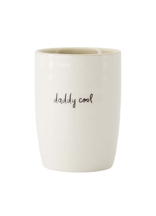 Koffiemok ’daddy cool’ wit/zand/zwart Cadeau’s & Lifestyle Keuken & eetkamer Mokken & Bekers