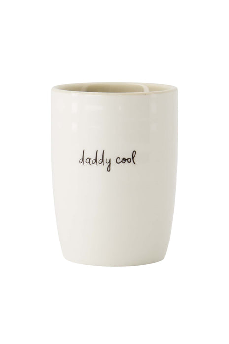 Koffiemok ’daddy cool’ wit/zand/zwart Cadeau’s & Lifestyle Keuken & eetkamer Mokken & Bekers