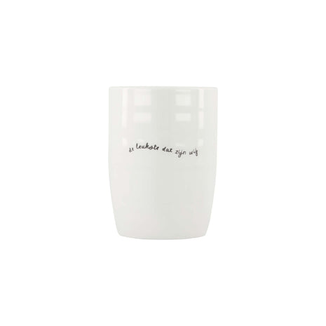 Koffiemok - ’de leukste dat zijn wij’ - wit/zwart - Lifestyle - Koken & Tafelen - Servies - Mokken & Bekers