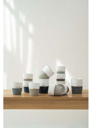Koffiemok - enjoy - donkerblauw/ wit - Lifestyle - Koken & Tafelen - Servies