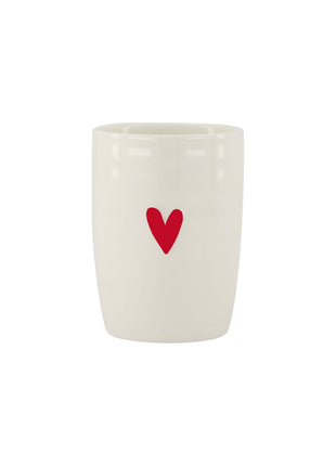 Koffiemok - hartje - wit/rood (0703-209) - Lifestyle - Koken & Tafelen - Servies - Mokken & Bekers