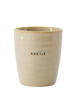Koffiemok ’hartje’ zand Cadeau’s & Lifestyle Keuken & eetkamer Mokken & Bekers