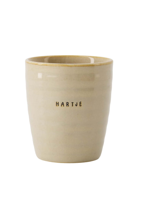 Koffiemok ’hartje’ zand Cadeau’s & Lifestyle Keuken & eetkamer Mokken & Bekers