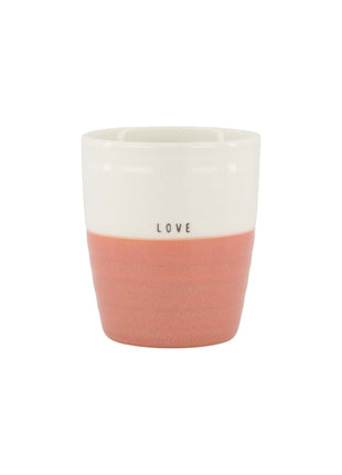 Koffiemok - love - wit/oudroze (0703-188) - Lifestyle - Koken & Tafelen - Servies - Mokken & Bekers
