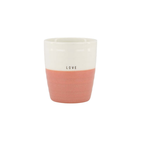 Koffiemok - love - wit/oudroze (0703-188) - Lifestyle - Koken & Tafelen - Servies - Mokken & Bekers