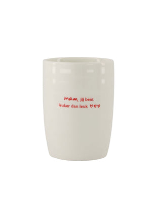 Koffiemok - mam - wit/rood (0703-189) - Lifestyle - Koken & Tafelen - Servies - Mokken & Bekers