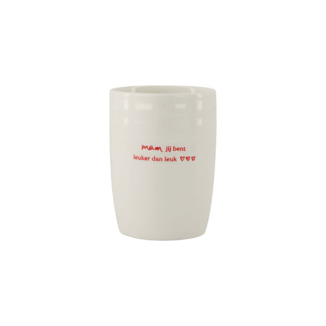 Koffiemok - mam - wit/rood (0703-189) - Lifestyle - Koken & Tafelen - Servies - Mokken & Bekers