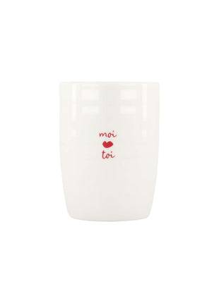 Koffiemok - moi toi - wit/rood - Lifestyle - Koken & Tafelen - Servies - Mokken & Bekers
