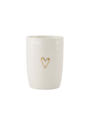 Koffiemok - open hartje - wit/goud (0703-206) - Lifestyle - Koken & Tafelen - Servies - Mokken & Bekers