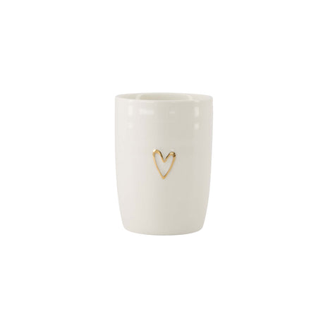 Koffiemok - open hartje - wit/goud (0703-206) - Lifestyle - Koken & Tafelen - Servies - Mokken & Bekers