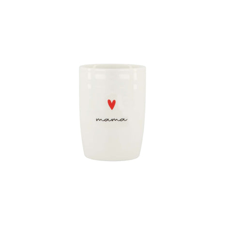 Koffiemok - rood hartje - mama - wit - Lifestyle - Koken & Tafelen - Servies - Mokken & Bekers