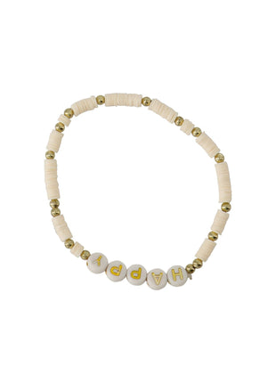 Kralenarmband - Happy - Off-White - Juwelen & mooimakers - Armbanden