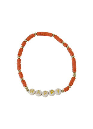Kralenarmband - Happy - Oranje - Modeaccessoires - Juwelen - Armbandjes