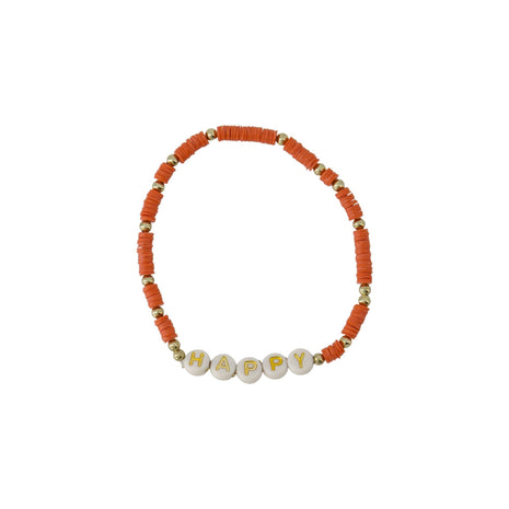 Kralenarmband - Happy - Oranje - Modeaccessoires - Juwelen - Armbandjes