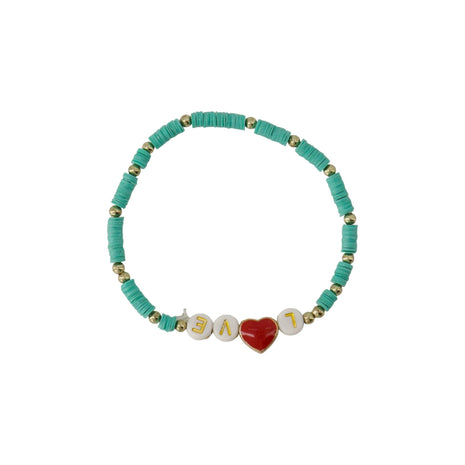 Kralenarmband - Love - Turquoise - Juwelen & mooimakers - Armbanden