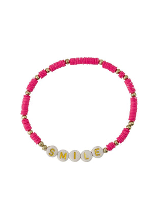 Kralenarmband - Smile - Fuchsia - Modeaccessoires - Juwelen - Armbandjes