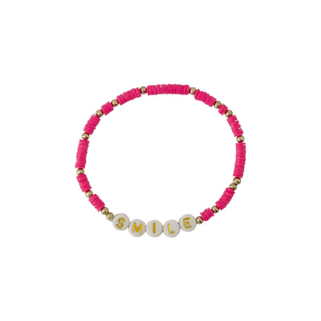 Kralenarmband - Smile - Fuchsia - Modeaccessoires - Juwelen - Armbandjes
