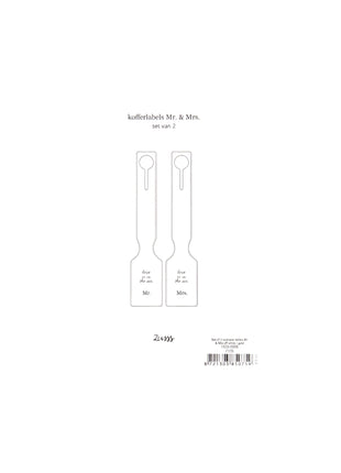 Set van 2 kofferlabels mr & mrs - 1103-0005 by Zusss