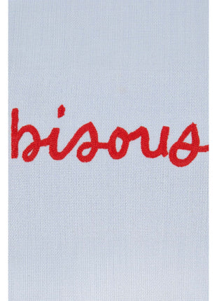 Kussen ’bisous’ - 25x3-5cm - blauw/rood - Lifestyle - Wonen - Kussens & Plaids