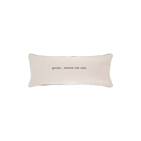 Kussen - geniet palmbomen - 70x30cm - ecru/antracietgrijs (0101-348) - Lifestyle - Wonen - Kussens & Plaids