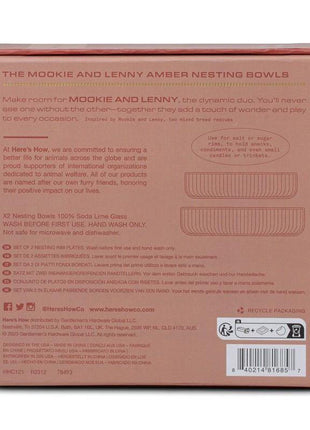 Mookie en Lenny - bordjes - Set van 2 by Here's How