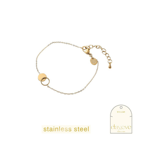 Armbandje - Double heart Bracelet - 14K (13 + 4 cm)