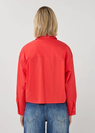 Blouse Cropped Folded Cuff - SP26.10016 by Esqualo