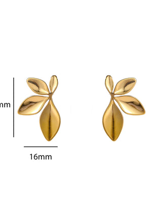 Leafy Half Stud - 14K - Modeaccessoires - Juwelen - Oorbellen