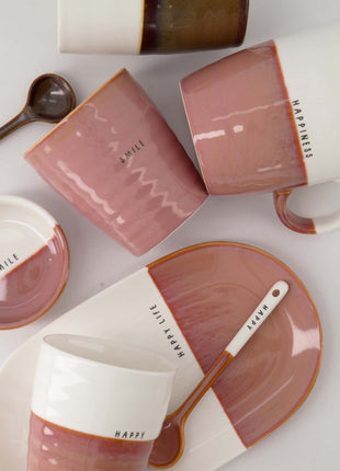Lepeltje keramiek enjoy wit/bruin Cadeau’s & Lifestyle Keuken & eetkamer Glaswerk & bestek