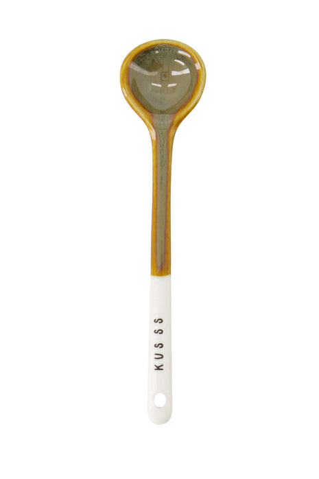 Lepeltje keramiek kusss wit/donkergroen Cadeau’s & Lifestyle Keuken & eetkamer Glaswerk & bestek