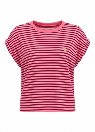 T-shirt strepen (roze/rood)