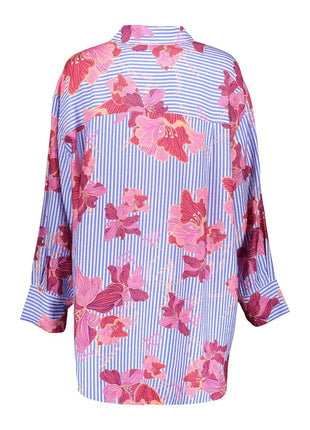 Blousestripe & print - 63395-70 by Geisha