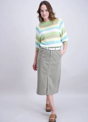 Trui - 842184 – Lime kaki aqua by Signe Nature