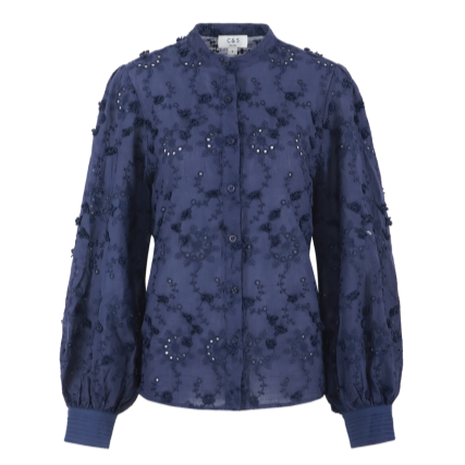 Lola blouse 25NQH14 Midnight Blue Kleding Blouses